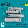 RESKIT RS32-0565 FAB-250 М-54 bombs (4 pcs) (MiG-21/23/27/29, Su-7/17/20/22/24/25/27/30/ YAK-130) (3D Printed) (1/32)
